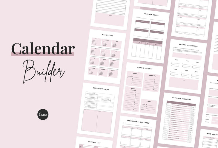 Ladystrategist Calendar Canva Planner Template instagram canva templates social media templates etsy free canva templates