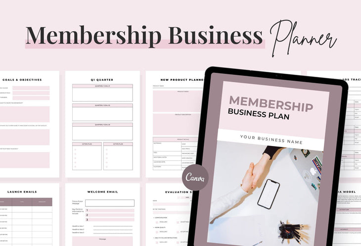 Ladystrategist Membership Business Planner A4 Canva Template instagram canva templates social media templates etsy free canva templates