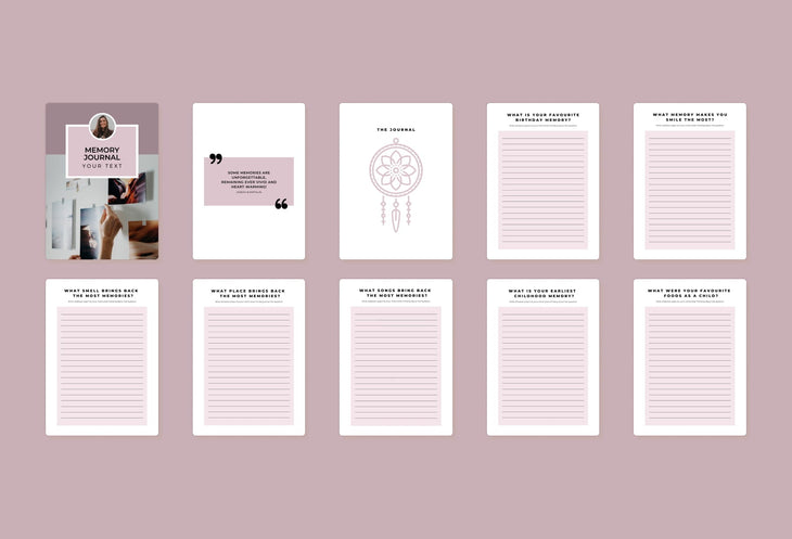 Ladystrategist Memory Journal Canva Template instagram canva templates social media templates etsy free canva templates