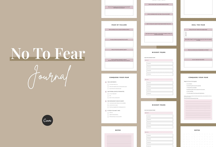 Ladystrategist No To Fear Journal Canva Template instagram canva templates social media templates etsy free canva templates