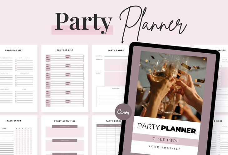 Ladystrategist Party Planner Canva Template instagram canva templates social media templates etsy free canva templates