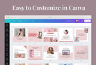 Ladystrategist Sweet Pink Facebook Group Posts Templates instagram canva templates social media templates etsy free canva templates