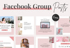 Ladystrategist Sweet Pink Facebook Group Posts Templates instagram canva templates social media templates etsy free canva templates