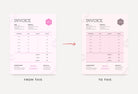 Ladystrategist Thistle Pink Invoice Canva Template Printable and Editable instagram canva templates social media templates etsy free canva templates