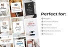 Ladystrategist 14 Modern Pinterest Templates for Bloggers and Coaches in All Industries - Editable Canva Template Pack 02 instagram canva templates social media templates etsy free canva templates