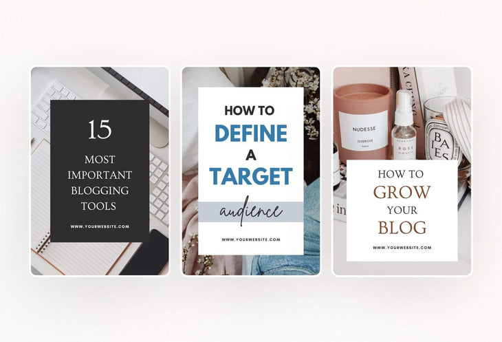 Ladystrategist 14 Modern Pinterest Templates for Bloggers and Coaches in All Industries - Editable Canva Template Pack 02 instagram canva templates social media templates etsy free canva templates