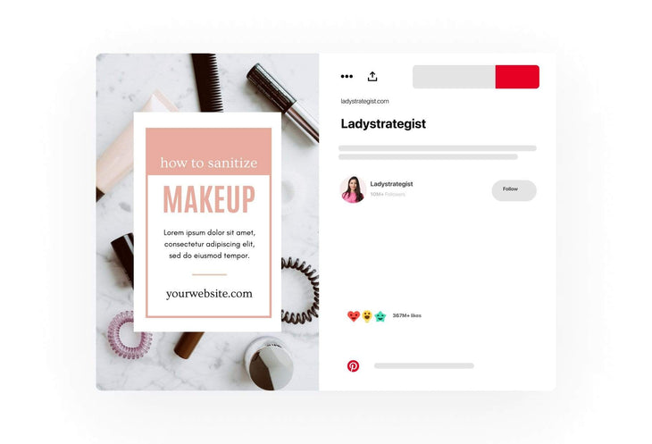 Ladystrategist 14 Modern Pinterest Templates for Bloggers and Coaches in All Industries - Editable Canva Template Pack 04 instagram canva templates social media templates etsy free canva templates
