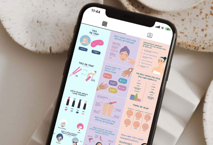 Ladystrategist 20 Beauty Lists Instagram Posts - Fully Editable Canva Templates instagram canva templates social media templates etsy free canva templates