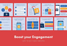 Ladystrategist 20 Ecommerce Tips and Infographics - Instagram Engagement Posts - Fully Editable Canva Templates instagram canva templates social media templates etsy free canva templates