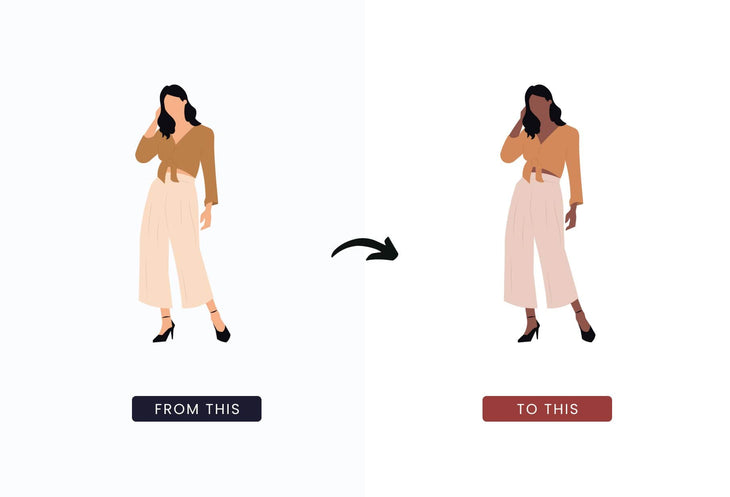 Ladystrategist 20 Fashion Illustrations Pack 02 - Fully Editable in Canva instagram canva templates social media templates etsy free canva templates