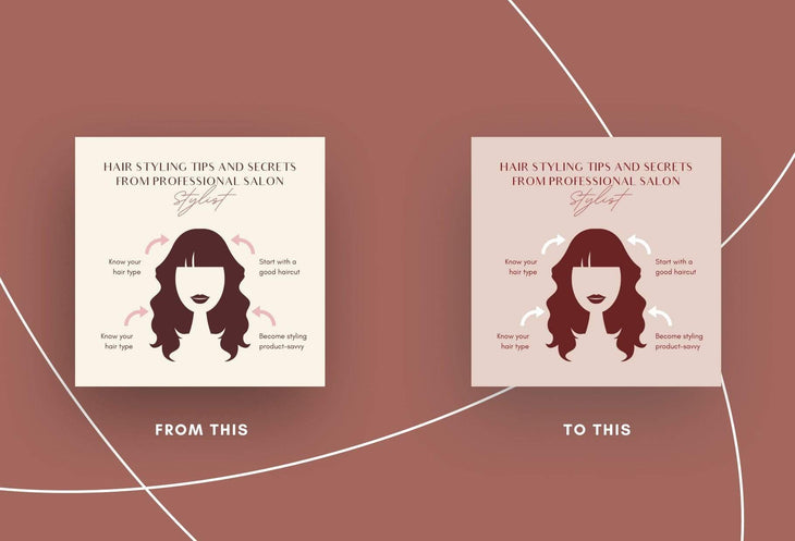 Ladystrategist 20 Hairstyle Tips and Infographics - Instagram Engagement Posts - Fully Editable Canva Templates instagram canva templates social media templates etsy free canva templates