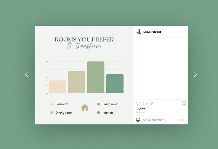 Ladystrategist 20 Interior Design Infographics Instagram Engagement Posts Fully Editable Canva Templates instagram canva templates social media templates etsy free canva templates