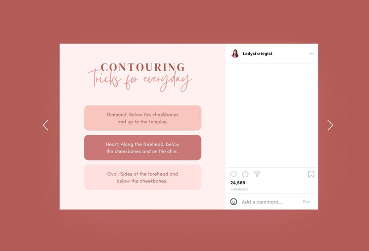 Ladystrategist 20 Makeup Infographics Instagram Posts Fully Editable Canva Templates instagram canva templates social media templates etsy free canva templates
