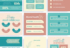 Ladystrategist 20 Mental Health Infographics Instagram Posts Fully Editable Canva Templates instagram canva templates social media templates etsy free canva templates