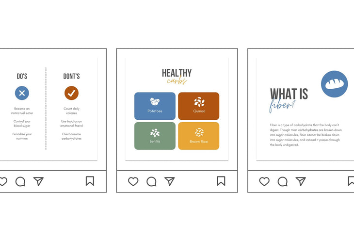 Ladystrategist 20 Nutrition Infographics Instagram Posts Fully Editable Canva Templates instagram canva templates social media templates etsy free canva templates