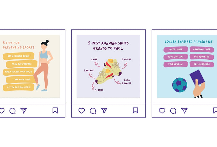 Ladystrategist 20 Sport Infographics Instagram Posts Fully Editable Canva Templates instagram canva templates social media templates etsy free canva templates