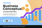 Ladystrategist 20 Unique Business Conceptual Illustrations Fully Editable in Canva instagram canva templates social media templates etsy free canva templates