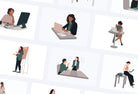 Ladystrategist 20 Unique Business Female Illustrations Fully Editable in Canva instagram canva templates social media templates etsy free canva templates