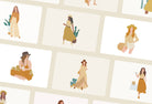 Ladystrategist 20 Unique Cute Bohemian Illustrations Fully Editable in Canva Pack 02 instagram canva templates social media templates etsy free canva templates