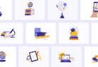 Ladystrategist 20 Unique Education Conceptual Illustrations Fully Editable in Canva instagram canva templates social media templates etsy free canva templates