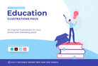 Ladystrategist 20 Unique Education Illustrations Fully Editable in Canva instagram canva templates social media templates etsy free canva templates