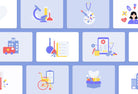 Ladystrategist 20 Unique Health Conceptual Illustrations Fully Editable in Canva instagram canva templates social media templates etsy free canva templates