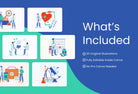 Ladystrategist 20 Unique Health Illustrations Fully Editable in Canva instagram canva templates social media templates etsy free canva templates