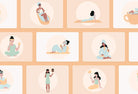 Ladystrategist 20 Unique Self-Care Illustrations - Fully Editable in Canva instagram canva templates social media templates etsy free canva templates