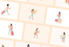 Ladystrategist 20 Unique Travel Illustrations - Fully Editable in Canva instagram canva templates social media templates etsy free canva templates