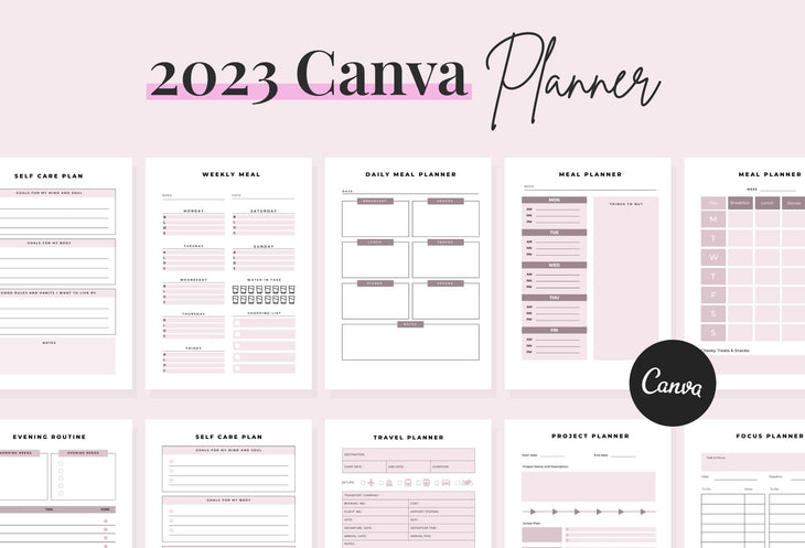 Ladystrategist 2023 Canva Planner Template instagram canva templates social media templates etsy free canva templates