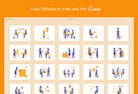 Ladystrategist 20 Unique Office Scenes Illustrations Fully Editable in Canva instagram canva templates social media templates etsy free canva templates