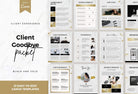 Ladystrategist 21 Page Client Goodbye Packet for Coaches - Editable Canva Template Black and Gold Collection instagram canva templates social media templates etsy free canva templates