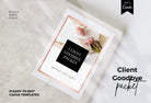 Ladystrategist 21 Page Client Goodbye Packet for Coaches Editable Canva Template Black Rose Gold Collection instagram canva templates social media templates etsy free canva templates