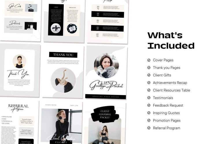 Ladystrategist 21 Page Client Goodbye Packet for Coaches - Editable Canva Template Modern Collection instagram canva templates social media templates etsy free canva templates