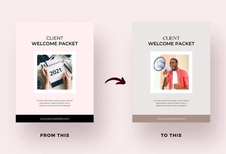 Ladystrategist 21 Page Client Welcome Packet for Coaches Editable Canva Template Chic Collection instagram canva templates social media templates etsy free canva templates