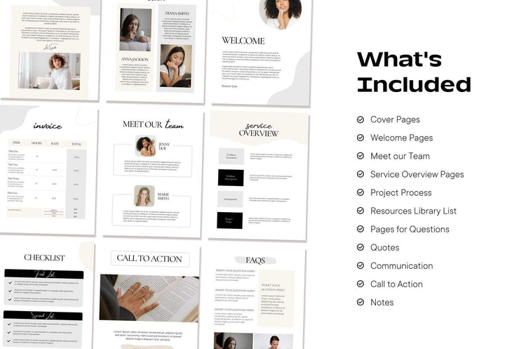 Ladystrategist 21 Page Client Welcome Packet for Coaches - Editable Canva Template - Modern instagram canva templates social media templates etsy free canva templates