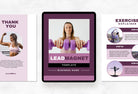 Ladystrategist 21 Page Workout Program Ebook Malbec Canva Templates instagram canva templates social media templates etsy free canva templates