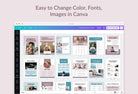Ladystrategist 21 Page Workout Program Ebook Thistle Canva Templates instagram canva templates social media templates etsy free canva templates