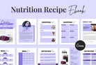 Ladystrategist 25 Page Nutrition Recipe Ebook Amethyst Editable Canva Templates instagram canva templates social media templates etsy free canva templates