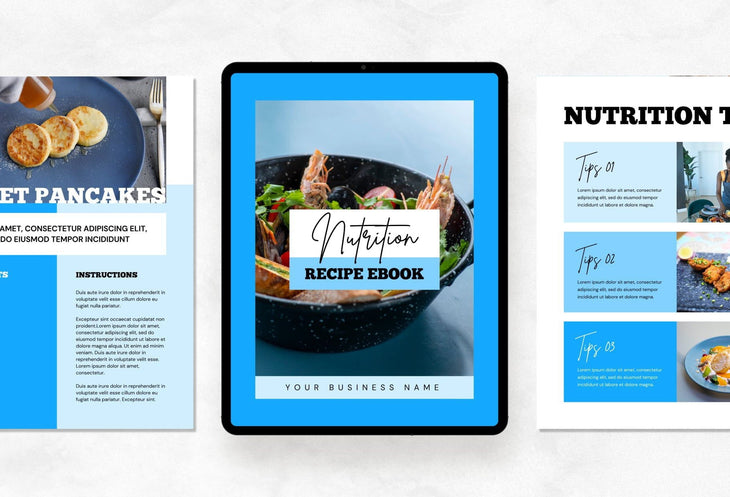 Ladystrategist 25 Page Nutrition Recipe Ebook Iceberg Editable Canva Templates instagram canva templates social media templates etsy free canva templates