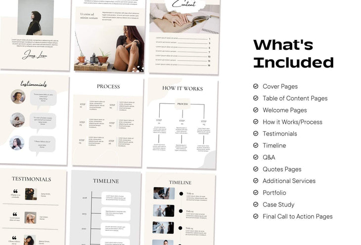 Ladystrategist 25 Page Service and Pricing Guide Editable Canva Template - Neutral Collection instagram canva templates social media templates etsy free canva templates