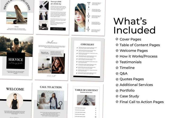 Ladystrategist 25 Page Service and Pricing Guide Editable Canva Template Soho Collection instagram canva templates social media templates etsy free canva templates