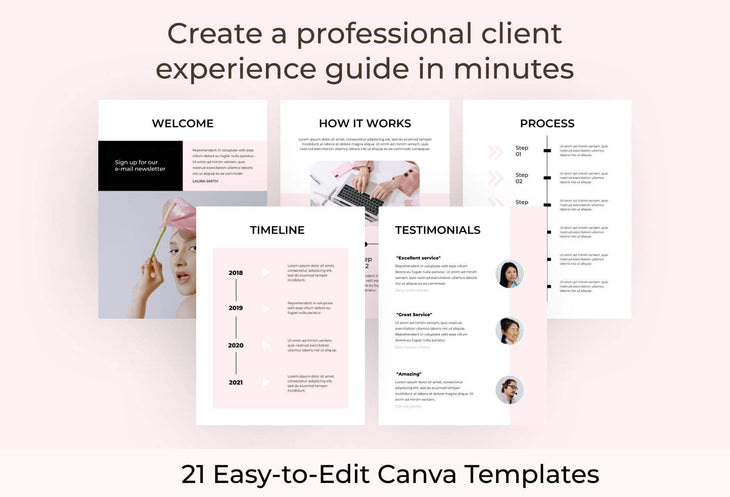 Ladystrategist 25 Page Service and Pricing Guides - Chic instagram canva templates social media templates etsy free canva templates