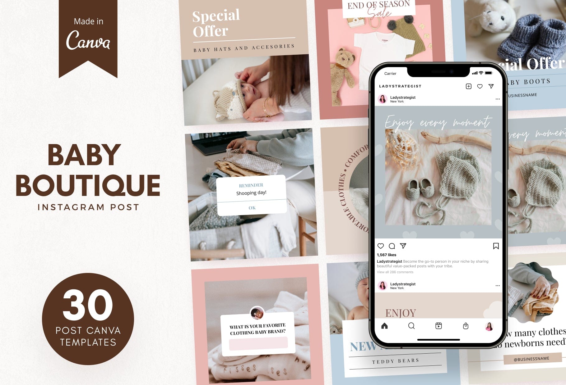 Instagram Template Baby Baby Bundle Social Media Post 30 