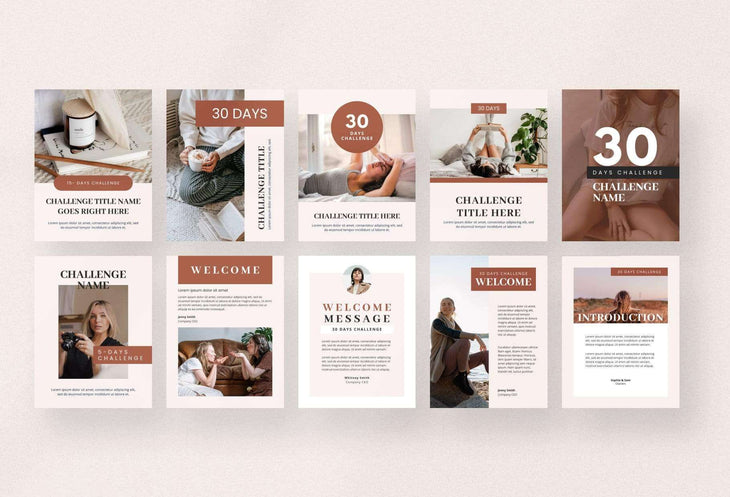 Ladystrategist 30-Day Challenge Lead Magnet Template instagram canva templates social media templates etsy free canva templates