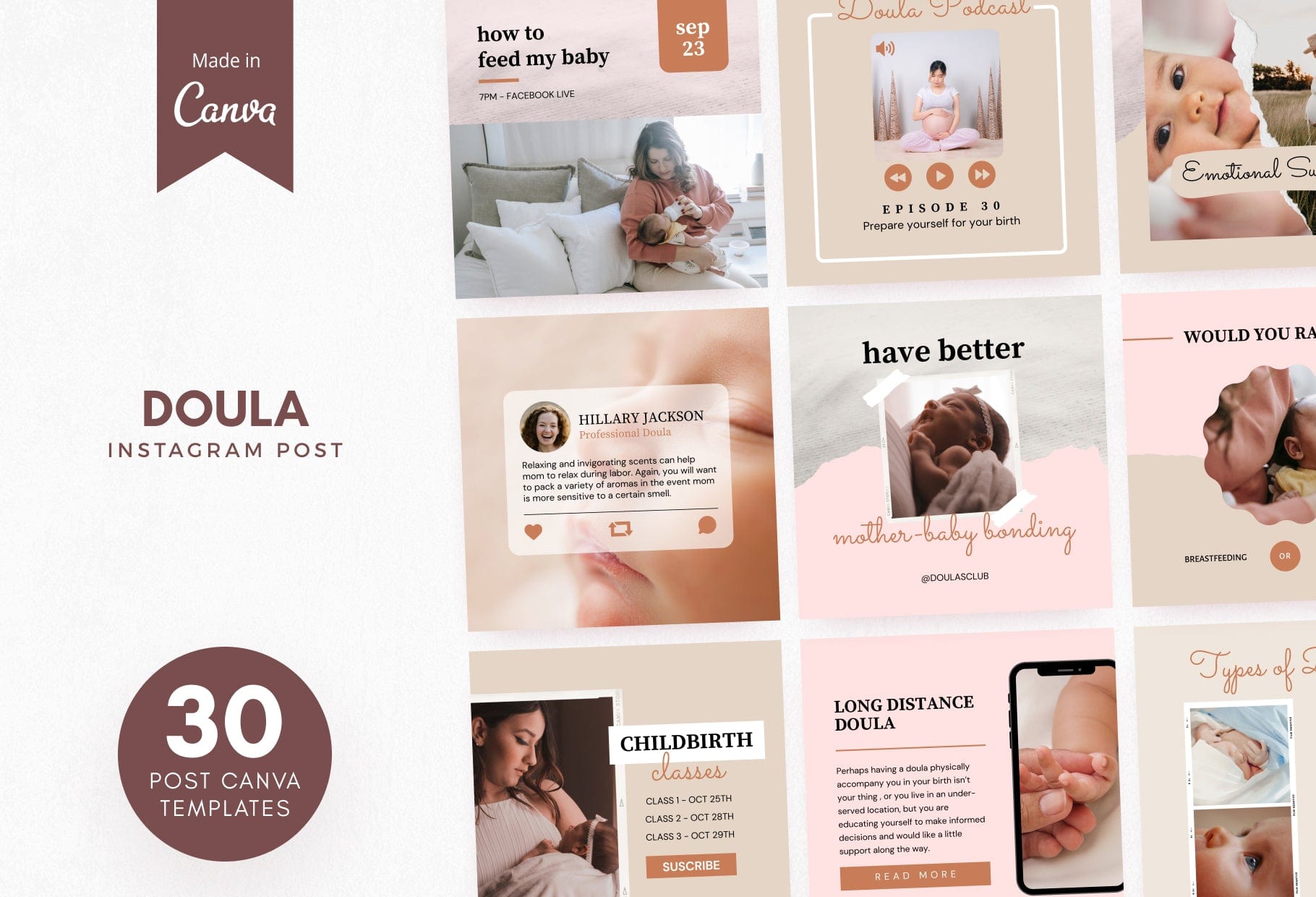 Instagram Template Baby Baby Bundle Social Media Post 30 