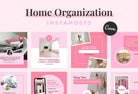 Ladystrategist 30 Home Organization Instagram Post Canva Templates V2 instagram canva templates social media templates etsy free canva templates