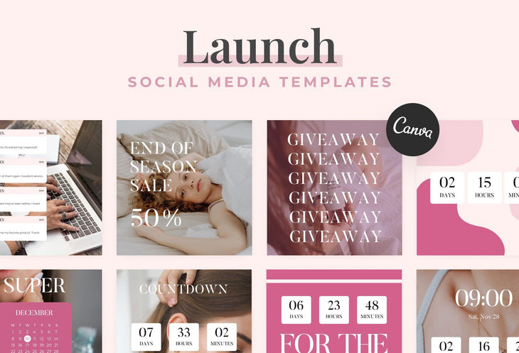 Ladystrategist 30 Launch Instagram Post Canva Templates instagram canva templates social media templates etsy free canva templates