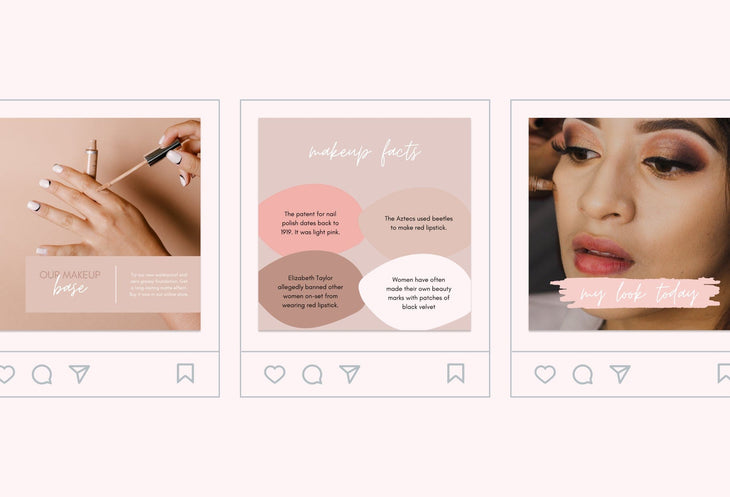 Ladystrategist 30 Makeup Instagram Post Canva Templates instagram canva templates social media templates etsy free canva templates