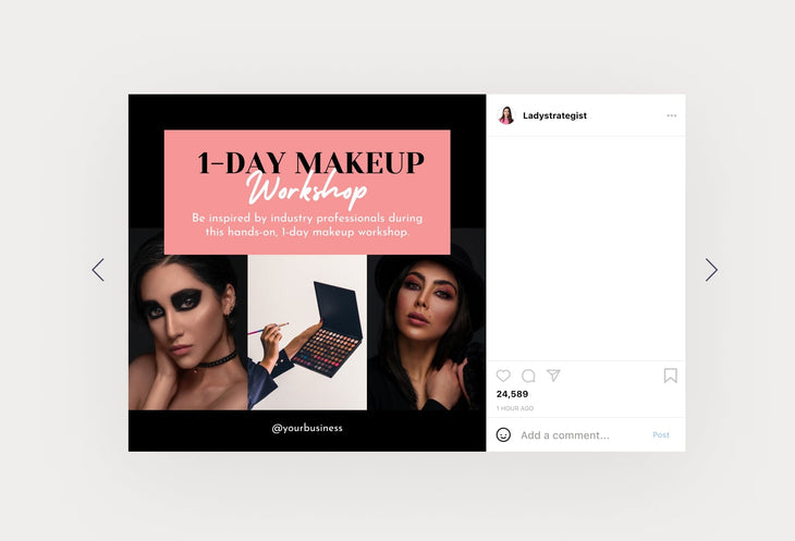 Ladystrategist 30 Makeup Instagram Post Canva Templates V3 instagram canva templates social media templates etsy free canva templates